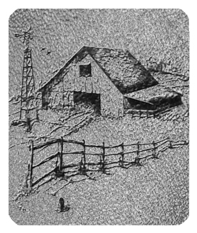 DF35-564W-SL Barn and Windmill Silver